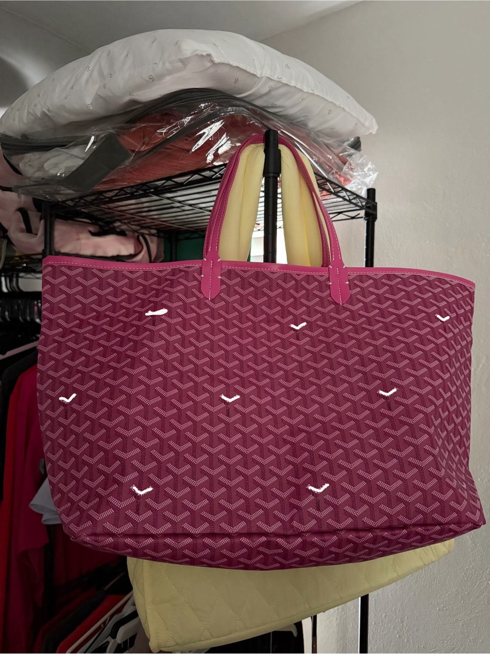 Pink Patterned Tote Bag